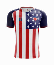 Load image into Gallery viewer, Team USA FIFA World Cup 2019 Girls Youth Soccer Jersey + Shorts + Soccer Ball Morgan 13