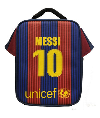 Barcelona Messi #10 Soccer Lunch Bag Premium Unique School Bag for Messi #10 Soccer Fans