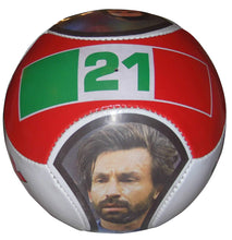 Load image into Gallery viewer, Italy Pirlo #21 Soccer Ball Kids &amp; Adult Size 5  Best Gift For Fans  Unique 6 Panel Design