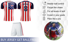 Load image into Gallery viewer, Team USA World Cup 2018 Boys Youth Soccer Jersey + Shorts + Soccer Ball Dempsy 8